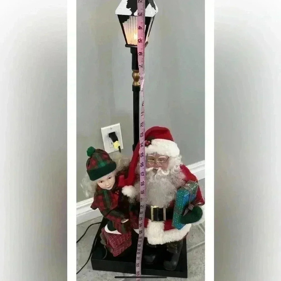 Vintage 1993 Holiday Creations Animated Dancing Santa,Girl lighted Lamp … - Picture 5 of 9